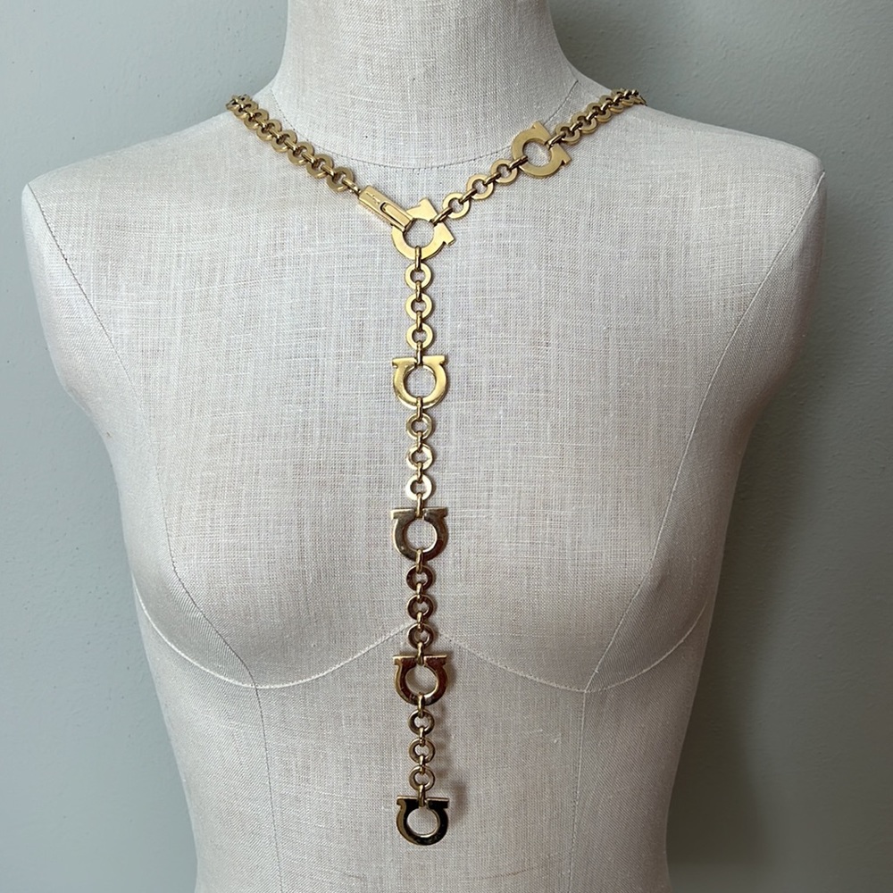 Ferragamo Gold Belt/Necklace Vintage - Picture 4 of 6